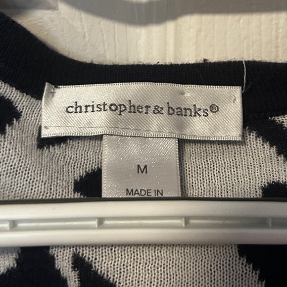Christopher & Banks Animal Print Cardigan - M - Picture 2 of 6